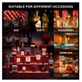 thumbnail image 2 of LED Liquor Bottle Display Shelf - 24 Inch Bar Shelf with App Control - Walnut 3-Step Freestanding Illuminated Bottle Holder for Home Bar & Party, 2 of 6