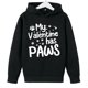 thumbnail image 4 of Sudadera con capucha y estampado de corazón de San Valentín, sudadera de manga larga para niños y niñas, chaqueta para niñas de talla mediana y grande., 4 of 7