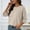 Khaki, variant on Womens Solid Color Half Sleeve Casual Oversized Trendy Sweaters Crewneck Cropped Sweater Knit Tops Yellow XL(XL)