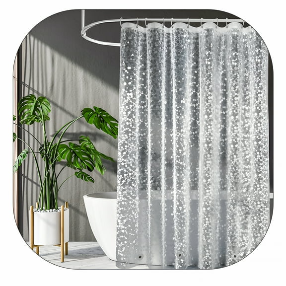 AUQ Peva Clear Shower Curtain Liner,Heavy Duty Shower Curtain Liner,Shower Curtain Clear,Heavy Duty Water-Repellent Liner,72"X72"