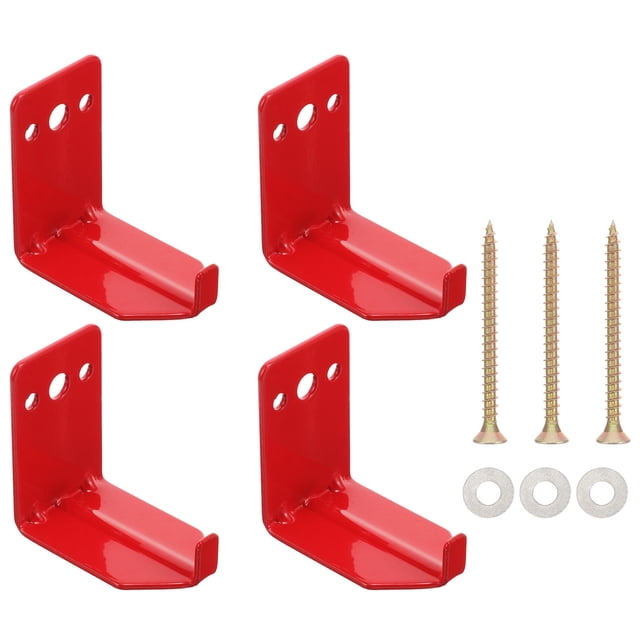 OULII 4Set Heavy Duty Fire Extinguisher Brackets Easy Installation Space-saving Industrial Use 6.00X6.00X4.00in