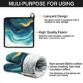 thumbnail image 7 of Teal Gold Marble Kitchen Oven Mitt and Pot Holder Sets 4 Pcs for Baking, Cooking and Grilling, Heat Resistant Up To 392 °F, 7 of 7