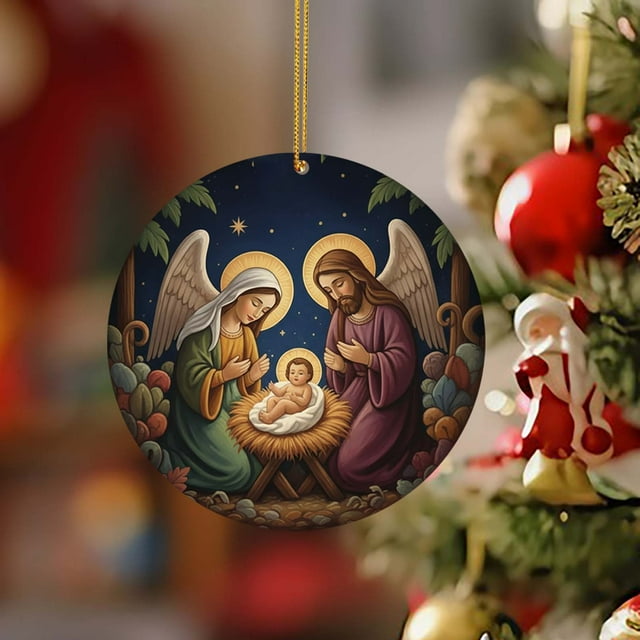 Colgantes de acrílico, decoraciones navideñas, adornos navideños planos, adornos para el hogar, adornos para el coche, decoraciones colgantes, decoraciones de jardín, decoraciones navideñas, decoracio