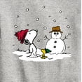 thumbnail image 3 of Peanuts - Snoopy Woodstock Snowman - Toddler & Youth Crewneck Fleece Sweatshirt, 3 of 6