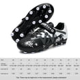 thumbnail image 2 of Zapatos Bajos bajos Hook Loop Fútbol Fútbol sin deslizamiento de fútbol casual (31) Negro, 2 of 9