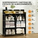 thumbnail image 5 of Comoda Cajonera para Recamara - 6 Cajones De Tela con Parte Superior de Madera y Marco De Acero Plegable - Mueble Organizador con cajonera para Ropa - Luces LED - Estación de Carga, 5 of 6