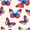 Blue Butterflies, variant on Yayeee Toggle Light Switch Wall Plate 2-Gang 4.56"x4.48" Decorative Outlet Cover, Red Butterflies