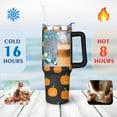 thumbnail image 4 of Halloween Pumpkin 40 oz Tumbler with Handle Double Wall Coffee Travel Mug Decorative Thermal Insulated Coffee Mug for Home Office Supplies Birthday Christmas, 4 of 7
