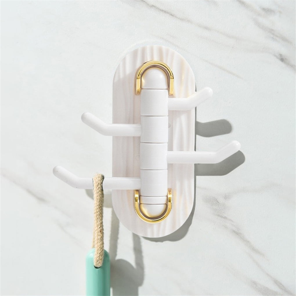 Worallymy Seamless Free Punch Swivel Hook Towel Clothes Door Hanger