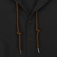 thumbnail image 6 of Men's Cotton Linen Solid Color Shirt Hooded Hoodie Button Loose Long-sleeved Hooded Spring And Summer Casual Daily Clothing, 6 of 6