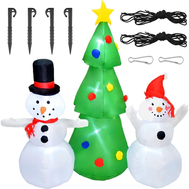 Inflable de Navidad Houzer 1.7m Muñecos de Nieve con LED