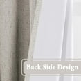 thumbnail image 4 of 100% Blackout Curtains for Bedroom 108 Inches Long Grommet Linen Face Full Light Blocking Curtain Drapes for Living Room Thermal Linen Look Curtains 2 Panels Set, 52" W x 108" L, Navy, 4 of 8