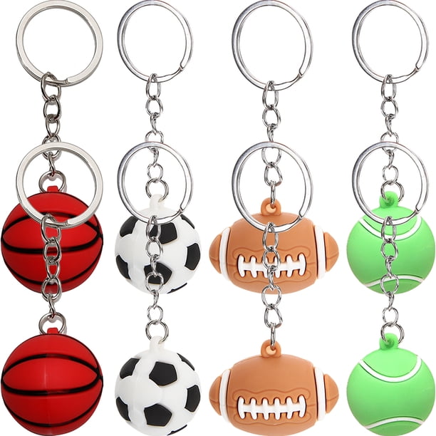 KAKOWELY 8 llaveros deportivos para colgar en bolsas, mochilas, etc.