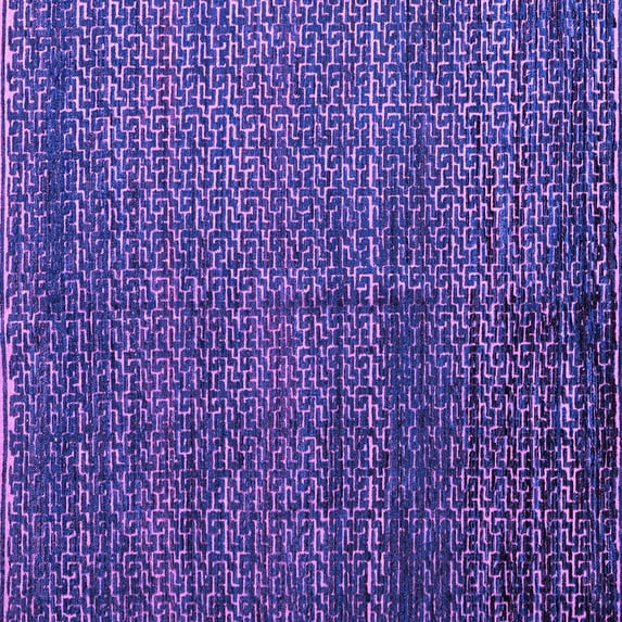 Ahgly Company Indoor Square Abstract Purple Modern Area Rugs, 8' Square