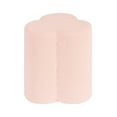thumbnail image 6 of PINPLUS Ottoman Teddy Velvet Modern Round Ottoman Upholstered Foot Stool Clover Shape Teddy Vanity Chairs for Dorm 14in PINK, 6 of 7