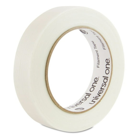 Universal UNV31624 #350 Premium 24 mm x 54.8 m 3 in. Core Filament Tape - Clear (1 Roll)