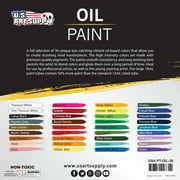 U.S. Art Supply Professional 36 Color Set of Art Oil Paint in Large 18ml Tubes - Rich Vivid Colors for Artists, Students