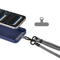 thumbnail image 4 of Phone Lanyard Crossbody, 2 Pack Adjustable Cell Phone Neck Strap 7mm with 2 Pcs Durable Tether Tabs, Tekcoo Anti Theft Universal Phone Lanyard for iPhone Android Smartphones (Gray, Orange), 4 of 12