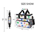 thumbnail image 3 of FORMRS Insulated Cooler Bag 24 Cans Capacity Soft Leakproof Lunch Box with Side Pockets, Blue Retro Triangles, 3 of 7