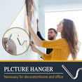 thumbnail image 2 of Picture Hanger Super Hook 20PCS, gancho de Hércules de acero de alta calidad, utilizado para pared de yeso, pared de madera, pared de yeso, puede colgar fotos, arte, reloj, espejo., 2 of 4