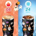 thumbnail image 4 of 30 oz Halloween Tumbler Insulated Stainless Steel - Spooky Goth Ghost Travel Coffee Cup & Water Bottle, Witchy Goth Decor - Cute Ghost Gift For Mom, Dad, Sister - Spirit Halloween Cup, 4 of 6