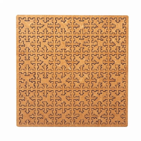 Fractal Tray Puzzles Hard Difficult Wooden Jigsaw Puzzles for Adults Portable Impossible Reverse Thinking Challenging No Image Puzzle Family and Friends Gathering Party Board Game(Block)