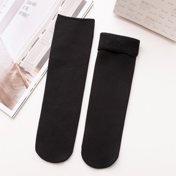 Calcetines gruesos de lana térmica flexible de colores para mujer de invierno Deng Xun unisex