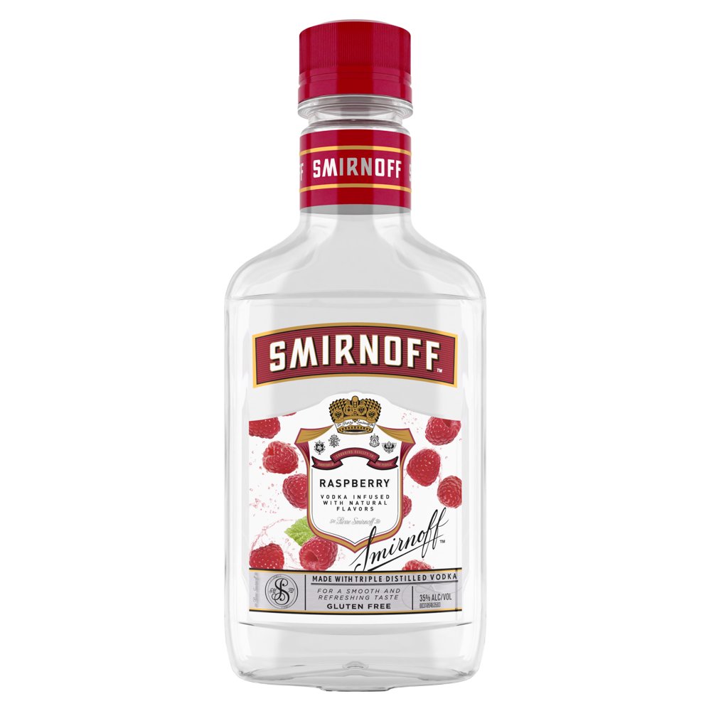 Smirnoff Raspberry (Vodka Infused With Natural Flavors) - 200 mL Bottle - Walmart.com - Walmart.com