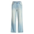 thumbnail image 5 of No Boundaries Mid-Rise Baggy Wide Leg Jeans, 31" Inseam, Women's 00-18, 5 of 5