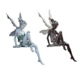 thumbnail image 4 of Estatua de Resina Likrtyny Escultura de Hada de flores 2 uds blanco, 4 of 9