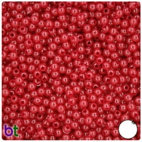BeadTin Burgundy Opaque 4mm Round Plastic Beads (1000pcs)