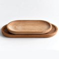 thumbnail image 2 of justharion Oval Wooden Tea Tray Serving Table Plate Snacks Food Tea Storage 10x18cm, 2 of 8