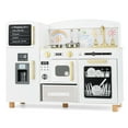 thumbnail image 4 of OLAKIDS Kids Kitchen Playset, Toddler Wooden Pretend Cooking Toy Set with Acrylic Drawing Board Ice Machine Dishwasher Cloth Drawer Stove Removable Sink Simulation Play Kitchen for Boys Girls, 4 of 10