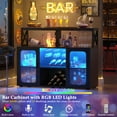thumbnail image 3 of Homieasy Bar Cabinet with Power Outlets, Liquor Cabinet with Led Lights and Glass Holder, Storage Buffet Cabinet Coffee Bar Cabinet for Liquor, Wine Cabinet with Racks, Black, 3 of 6