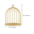 thumbnail image 2 of 1Pc Bird Cage Design Desktop Cosmetic Storage Rack Makeup Organizer (1 Layer), 2 of 4
