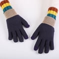 thumbnail image 4 of Women Men Warm Stretch Knitted Gloves Mittens Winter Keep Warm Knitting Golves Outdoor Riding Mittens, 4 of 4