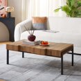 thumbnail image 2 of SAFAVIEH Alexander Modern Wood Coffee Table, Natural Brown/Black, 2 of 10