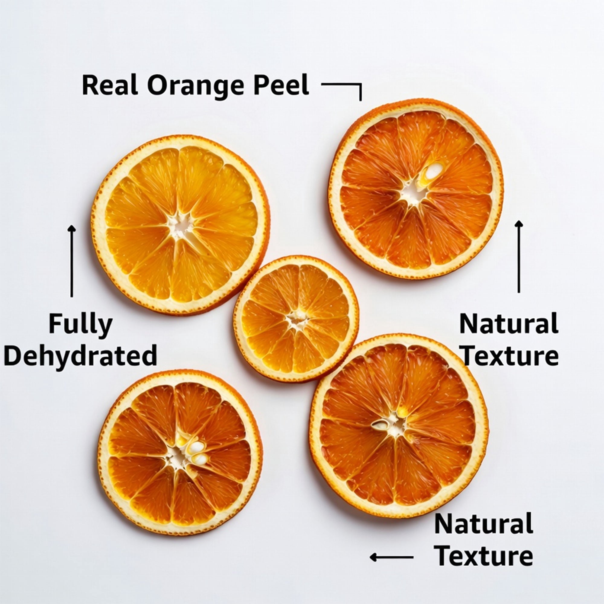 Dried Orange Slices Dehydrated Fruit Snack Made in USA No Sugar Added