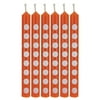 Club Pack of 144 Sunkissed Orange and White Polka Dot Birthday Party Candles 2.25"