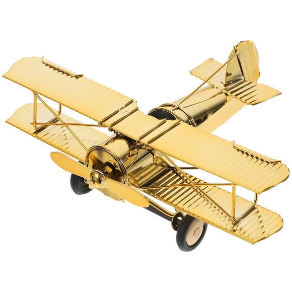 Miangastore Model Airplane Vintage Airplane Metal Iron Biplane Iron Metal Aircraft Model Iron Aircraft Airplane Vintage Metal Iron Biplane Model