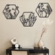 thumbnail image 4 of Set de 3 flores metálicas OYEFLY para decoración de pared, diseño de granja, color negro, 4 of 7