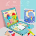 thumbnail image 1 of mmirethe Kids Magnetic 3D Jigsaw Tangram Game for Children Learning Educational Drawing Board Games Toy Gift, 1 of 4