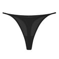 thumbnail image 3 of Bigersell Plus Size Panties for Women Clearance Womens Briefs Bikini Panty Style P-259 Polyester Bikini Panties No Show Thongs Ladies Briefs High Waist Women's Panties Black M, 3 of 3