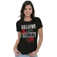 thumbnail image 3 of Believe Eternal Life Christian Jesus Womens Slim Fit Graphic Tee Brisco Brands S, 3 of 5