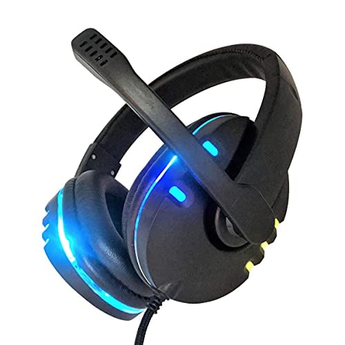 Gaming Headphones with Microphone,Yusonic PC Gaming headsets with mic for Office School Network Class ps4 Gaming Headset with Light 3.5 Jack, Black Gaming Headphones with Microphone,Yusonic PC Gaming headsets with mic for Office School Network Class ps4 Gaming Headset with Light 3.5 Jack, Black