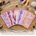 thumbnail image 3 of Threns 126Pcs Quilting Cotton Fabric Squares Sheets, Patchwork Cotton Fabric Sets, Multi-Color Printed Craft Fabric for DIY Sewing Scrapbooking Quilting Craft Patchwork,5" x 5", 3 of 8
