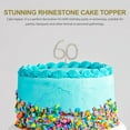 thumbnail image 2 of Raindrops Sparkly Silver 60th Cake Topper Picks for Wedding or Anniversary, 2 of 8