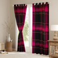 thumbnail image 3 of Castle Fairy Checkered Blackout Curtains Set of 2 (52x84 Each),Stripes Window Curtains, 3 of 6