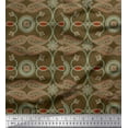 thumbnail image 1 of Soimoi Cotton Jersey Fabric Paisleys Paisley Print Fabric by The Yard 58 Inch Wide, 1 of 3