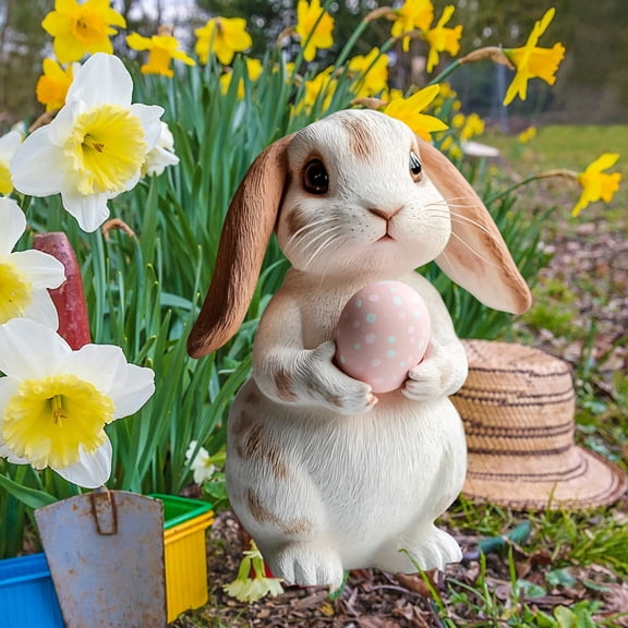 Homesteed Easter Bunny Yard Stakes Outdoor Easter Decorations Garden Stake Festive Acrylic Spring Decor for Front Door Patio Backyard